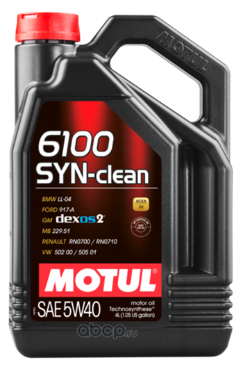 

Моторное масло MOTUL 6100 SYN-CLEAN, 107942