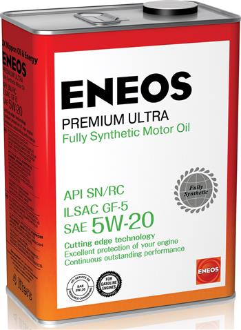 

Моторное масло ENEOS PREMIUM ULTRA FULLY SYNTHETIC 5W-20, 4л, 8809478941790