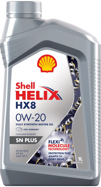 

Моторное масло Shell Helix HX8 SN Plus 0W-20, 1л, 550055160