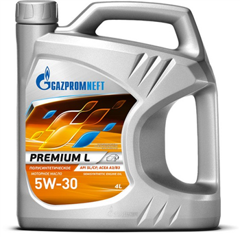 

GAZPROMNEFT 4L PREMIUM L5W30 SLCF, (3) моторное масло полусинтетическое 2389900118, 2389900118