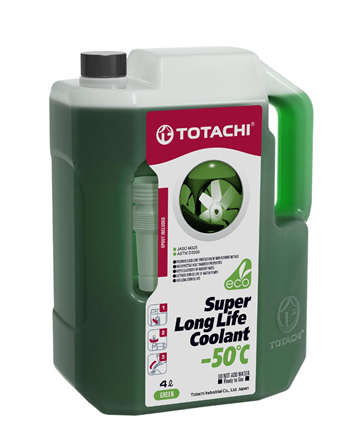 

Антифриз TOTACHI SUPER LONG LIFE COOLANT GREEN -50 C, 4л, 41704