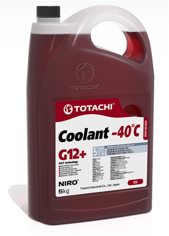 

Антифриз TOTACHI NIRO COOLANT Red G12+ -40 C, 5кг, 43105