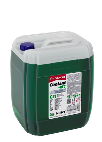 

Антифриз TOTACHI NIRO COOLANT Green G11 -40°C, 10кг, 43210