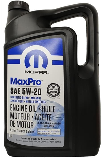 

Моторное масло MOPAR MAXPRO 5W-20, 5л, 68518203AA