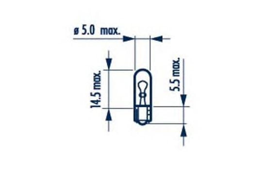 

ЛАМПА СИГНАЛЬНАЯ W1,2W 12V 1,2W ( 1 ШТ.), 17037