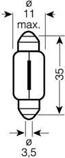 Автолампа c5w (sv8.5/8) 35мм 12v osram /10/50 hit, упак