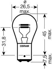 Лампа периферийная p21/5w 12v 21/5w 1шт.