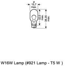 12v16w-без цоколяt16(ece)w16w лампа дополнительного освещения koito