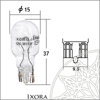 Лампа дополнительного освещения 12v 16w - без цоколя t16 (ece) w16w