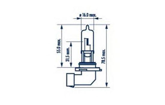 Лампа головного света HB3 (9005) 12V 60W 1шт....