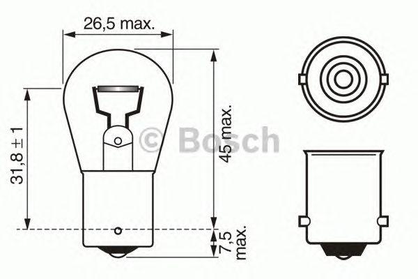 Лампа периферийная Bosch Pure Light, P21W, 21...