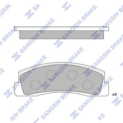 

КОЛОДКИ ТОРМОЗНЫЕ ПЕРЕДНИЕ SP1168/SANGSIN BRAKE, SP1168