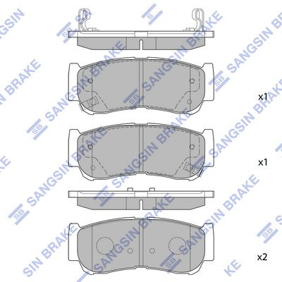 

КОЛОДКИ ТОPМОЗНЫЕ ЗАД HYUNDAI SANTA FE 06-, SP1178