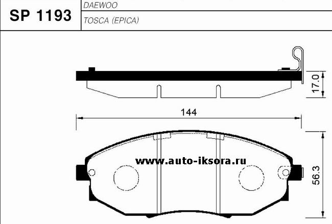 

КОЛОДКИ ТОРМОЗНЫЕ ДИСКОВЫЕ ПЕР К-Т, SP1193