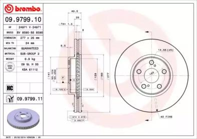 

ДИСК ТОРМОЗНОЙ ПЕР TOYOTA AVENSIS T25, 09979910