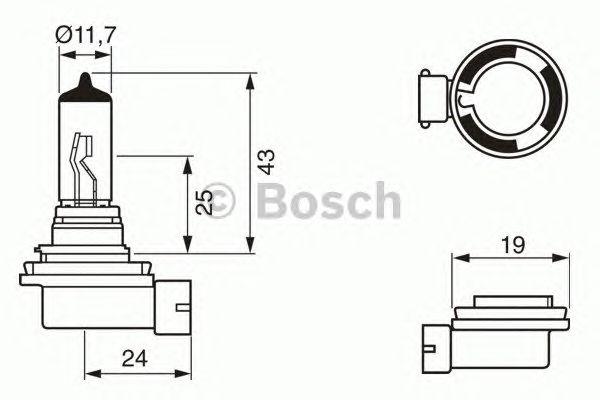 Лампа галогенная Bosch Pure Light, H11, 55W,...