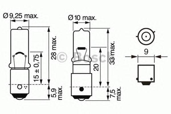 

ЛАМПА H6W 12V 6W PURE LIGHT (CB), 1987302232