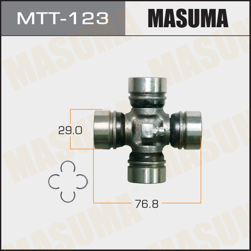 

КРЕСТОВИНА ВАЛА КАРДАННОГО 29X49 АНАЛОГ MTT-121, MTT123