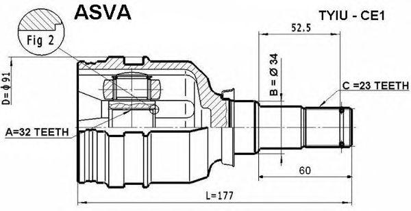 

ШРУС ВНУТР 32X34X23, TYIUCE1