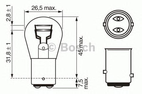 

ЛАМПА P21 5W 24V 21 5W TRUCKLIGHT CB, 1987302524