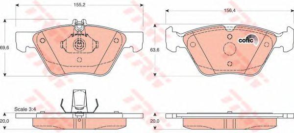 

КОЛОДКИ ТОРМОЗНЫЕ ПЕР. MERCEDES 208/210 96-, GDB1215