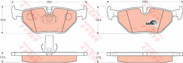 

КОЛОДКИ ТОРМОЗНЫЕ ЗАД. BMW E39 520-535 96-03, GDB1265