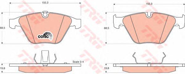 

КОЛОДКИ ТОРМОЗНЫЕ ПЕР. BMW 5 SER (E60), 7 SER (E65) 01-, GDB1498