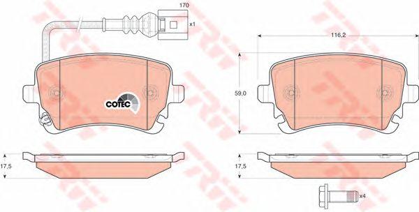 

КОЛОДКИ ТОРМОЗНЫЕ ДИСКОВЫЕ ЗАД VW T5 4/03- 17.5 MM LUCAS, GDB1557