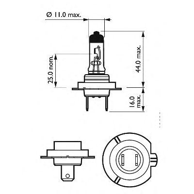 Лампа h7 12v- 80w (px26d) rally - тип