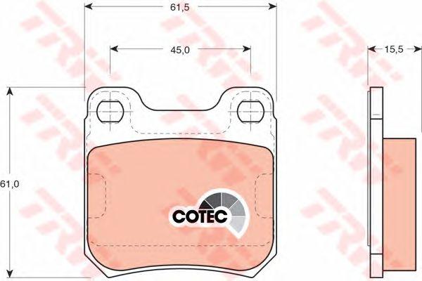

КОЛОДКИ ТОРМОЗНЫЕ OPEL OMEGA A/B 86- /VECTRA B 96- ЗАД., GDB915