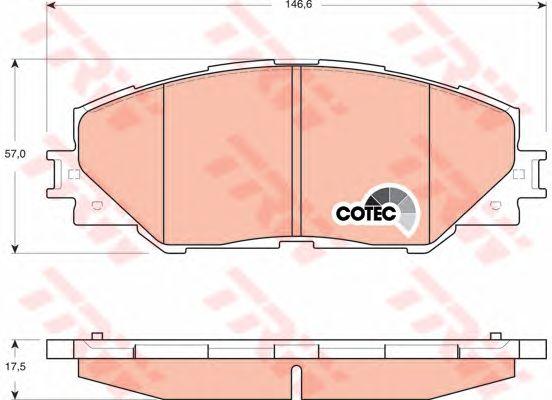 

КОЛОДКИ ТОРМОЗНЫЕ ПЕР TOYOTA RAV4 III 06- 175MM, GDB3424