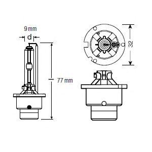 Лампа ксенон Osram Original Xenarc, D2S, 4150...