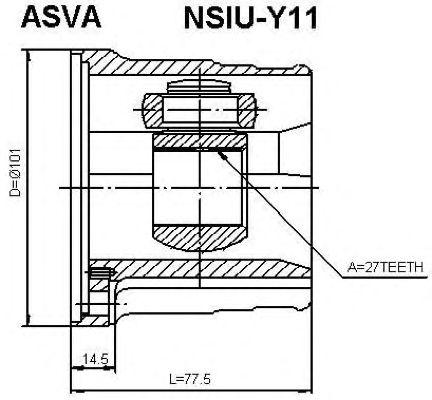 

ШРУС ВНУТРЕННИЙ 27X101, NSIUY11