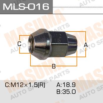 

ГАЙКА КОЛЕСНАЯ 12X1,5 ПОД КЛЮЧ=19ММ, MLS016
