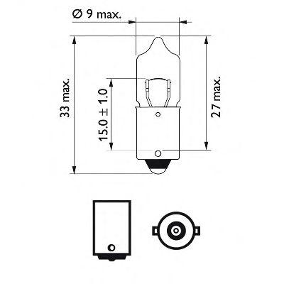 

ЛАМПА H20W 12V-20W (BA9S), 12025CP