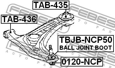 

ОПОРА ШАРОВАЯ (TOYOTA VITZ NCP10/SCP10 1999-2005), 0120NCP