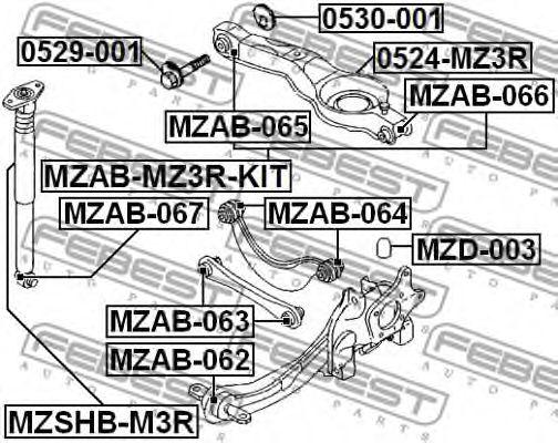 

САЙЛЕНТБЛОК ТЯГИ ЗАД (MAZDA AXELA 2003-2009), MZAB063