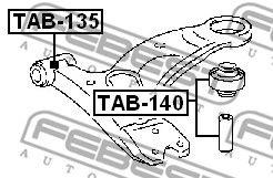 

САЙЛЕНТБЛОК РЫЧАГА ПЕР ЗАДНИЙ (TOYOTA CARINA E AT190/ST191/CT190 1992-1997), TAB140