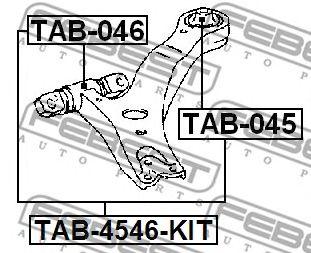 

САЙЛЕНТБЛОК РЫЧАГА ПЕР ЗАДНИЙ (TOYOTA KLUGER L/V ACU25/MCU25 4WD 2000-2007), TAB045