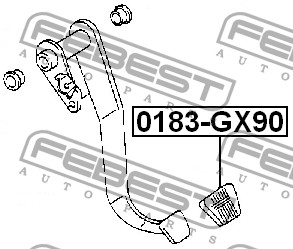 

НАКЛАДКА ПЕДАЛИ СЦЕПЛЕНИЯ И ТОРМОЗА (NISSAN PRIMERA P11 1996-2001), 0183GX90