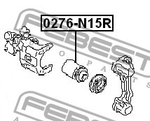 

ПОРШЕНЬ СУППОРТА ТОРМОЗНОГО ЗАДНЕГО (NISSAN PRIMERA P11 1996-2001), 0276N15R