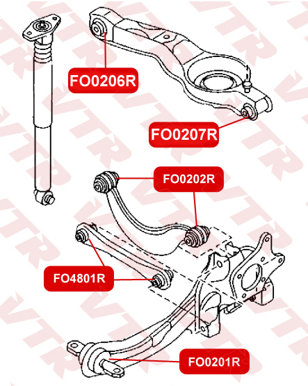 

САЙЛЕНТБЛОК ПРОДОЛЬНОГО РЫЧАГА ЗАДНЕЙ ПОДВЕСКИ ПЕРЕДНИЙ, FO0201R