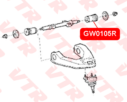 

САЙЛЕНТБЛОК ВЕРХНЕГО РЫЧАГА ПЕРЕДНЕЙ ПОДВЕСКИ, GW0105R