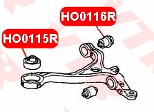 

САЙЛЕНБЛОК НИЖНЕГО РЫЧАГА ПЕРЕДНЕЙ ПОДВЕСКИ ЗАДНИЙ, HO0116R