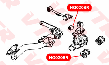 

САЙЛЕНТБЛОК РЫЧАГА ЗАДНЕЙ ПОДВЕСКИ, HO0206R