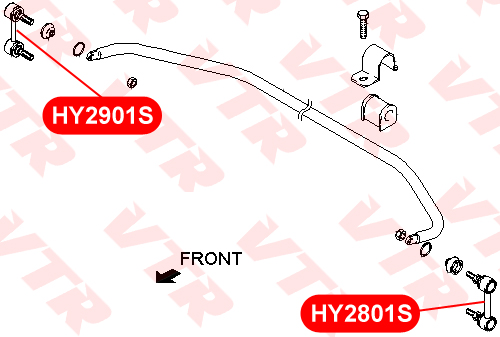 

ТЯГА СТАБИЛИЗАТОРА ПЕРЕДНЕЙ ПОДВЕСКИ ЛЕВАЯ, HY2801S