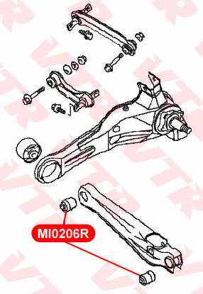 

САЙЛЕНБЛОК ПОПЕРЕЧНОГО РЫЧАГА ЗАДНЕЙ ПОДВЕСКИ, MI0206R