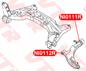 

САЙЛЕНТБЛОК НИЖНЕГО РЫЧАГА ПЕРЕДНЕЙ ПОДВЕСКИ ПЕРЕДНИЙ, NI0112R
