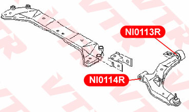 

САЙЛЕНТБЛОК РЫЧАГА ПЕРЕДНЕЙ ПОДВЕСКИ ПЕРЕДНИЙ, NI0114R