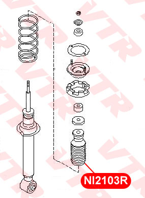 

ЧЕХОЛ СТОЙКИ АМОРТИЗАТОРА ЗАДНЕЙ ПОДВЕСКИ, NI2103R